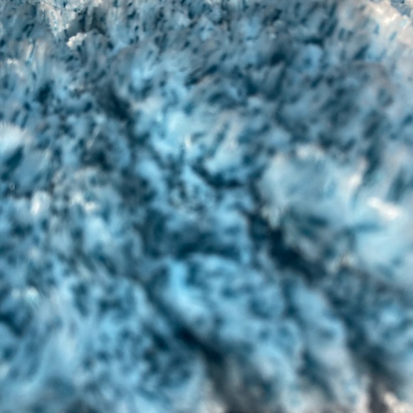 Handmade crocheted blue fuzzy scarf - Picture 4 of 4